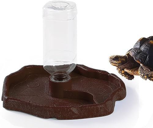 Exbrith Reptilien Schildkröte Futternapf, Wasserschale Terrarium, Terrarium Wasserschale, Futter Wasserspender Geeignet für Schildkröten, Geckos, Schlangen, Frösche usw Reptilienhaustier