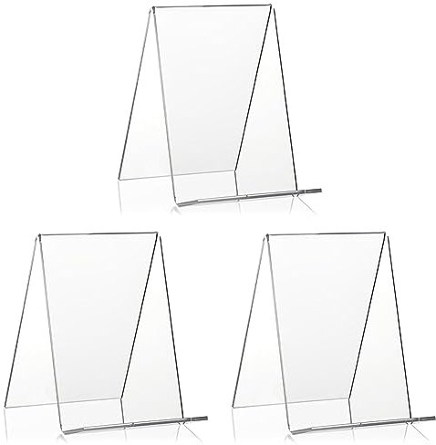 Présentoir de Livre/présentoir de Livre comme Support de Marchandises et présentoir incliné au Format DIN A6 en PLEXIGLAS Original (Lot de 3)