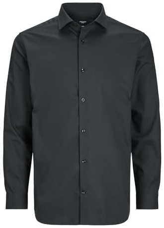 JACK & JONES herrskjorta, långärmad, Darkest Spruce/passform: smal passform, M