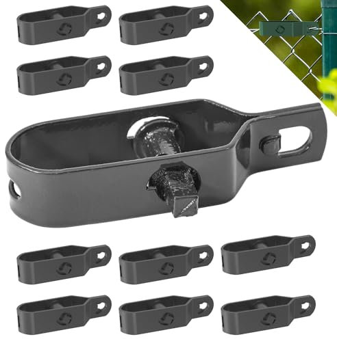 Fepro® Drahtspanner verzinkt, anthrazit kunststoffbeschichtet, 100mm - 10 Stück, ideal für Maschendrahtzaun Spanndraht, Zaunspanner, Drahtzaun Spanner für Garten Spanndraht Wildzaun Forstzaun