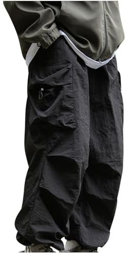 RLEHJN Herren Hose Cargo Jogging Pants, Lässige Cargo-Hose Weit Gym Sporthosen Winter Track Pants Arbeitshose Männer Tactical Hose Atmungsaktiv Outdoor Funktionshose Militär Hose Für Männer
