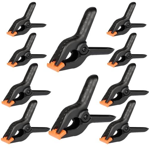 YIMIKE Spring Clamps Heavy Duty,Spring Clips,Professional Plastic Small Spring Clips for Woodworking,Backdrop Stand,Home Improvement (6in ×2pcs +4in ×4pcs +3in ×4pcs)
