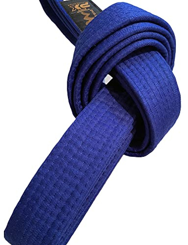 TEKKA BUDO Kampfsport Gürtel Blau - 220 cm x 4 cm - Blaugurt für Karate, Judo, Taekwondo, Jujutsu, Kickboxen, Ninjutsu