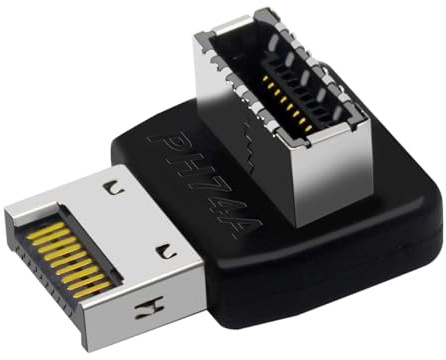 Ldabrye USB 3.1 Type E Adapter 90 Degree Steering Elbow Vertical Type E Header Converters For Computer Motherboards PH74A/PH74B