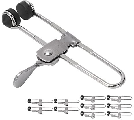 10Pcs Lever Action Grid Clamps Tile Mounting Clips, Horizontal Suspended Ceiling Tools, Multifunctional Stainless Steel Tile Mounting Clamps