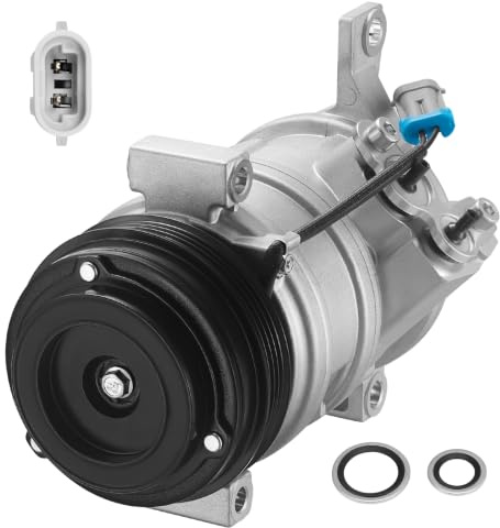 BDFHYK 15169965 Air Conditioning A/C Compressor Compatible with Chevy Silverado, Suburban, Sierra, Avalanche, Express, Tahoe, Yukon, Escalade, & More - with 2 Mounting Holes