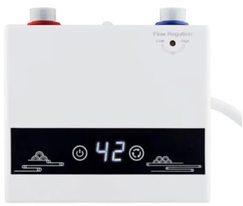 Chauffe-Eau électrique Chauffe-Eau Électrique Instantané sans Réservoir, 4600W, for Salle De Bains, Douche d'eau Chaude Et Robinet De Cuisine Domestique sous/au-Dessus de l'évier(No Shower)