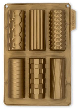 CÉCOA • Moule à Gâteau de Noël • 6 Mini Bûches • 100% Silicone • Moule à Chocolat de Noël • Haute Qualité • Anti-Adhésif • Sans BPA • Cuisson Parfaite et Démoulage Facile