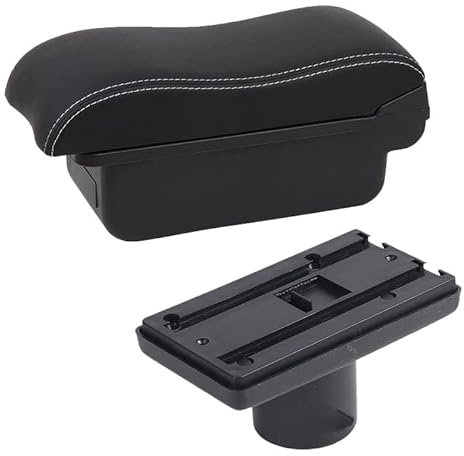 Para Seat Para Ibiza 6j Caja Reposabrazos Para Ibiza 6L Contenido La Tienda Central Caja Almacenamiento Con Portavasos Cenicero Productos Con USB Caja Organizadora Reposabrazos Caja Almacenamient(C bl