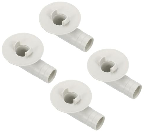 QUARKZMAN 4Pzs Codo Conector para Manguera de Desagüe de Aire Acondicionado con Anillo de Goma para Unidades Mini-Split y Acondicionadores de Ventana 15mm, Blanco