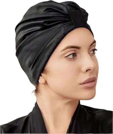 Silkeslen hårvård satin-mössa, sidenturban, hårvård, nattsömn, turban för kvinnor, stort långt lockigt hår, fläta, lindband, elastisk för att förhindra hårbrott och frissigt valande