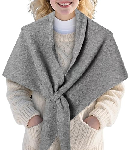 Scarves For Dam - Mjuk Damhalstyg Sjal - Enfärgad Triangel Vinter Halsaccessoar För Kontor Festival Kväll Bröllop Höst Social Resa
