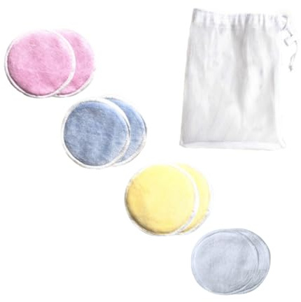 Beaupretty 8stücke Make-up-entferner-pads Wiederverwendbar Waschbar Dreilagig Gesichtswaschpads Mit Aufbewahrungsbeutel Für Porenreinigung Und Make-up-entfernung