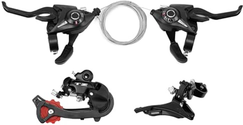 Mountain Bike Derailleur - 21 Speed Bike Shift Kit, Aluminum Alloy Gear Mechanism | Durable Precision One Piece Cycling Gear Set Pair