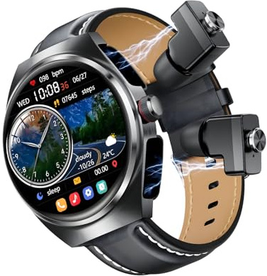 KASFDBMO Dispositivo da polso intelligente a doppia funzione combina cuffie radio Osservatore di attività Pagamento senza contatto USB Capacità di ricarica rapida Pagamento Orologio intelligente