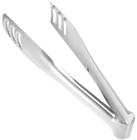 Abaodam Pince Cuisine en Acier Inoxydable 304, 30 Cm, Pince à Steak Carrée Perforée, Outil de Grillades et Barbecue Extérieur pour Buffet et Camping