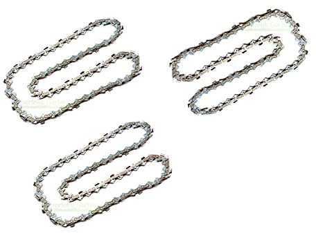 3 x Sågkedja 40 cm/1,3 mm/3/8 tum/57 TG kompatibel med IKRA MOGATEC KSE 2400 motorsåg
