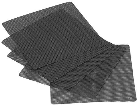 HUSHUI Datorfläkt Dammfilter 12cm Svart PVC-fodral Skydd för PC-komponentskydd 5st