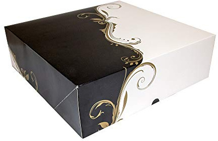 García de Pou 204.68 Cajas Pastelería Sin Ventana 275 G/M2, 32 x 32 x 10 cm, Set de 50, Blanco