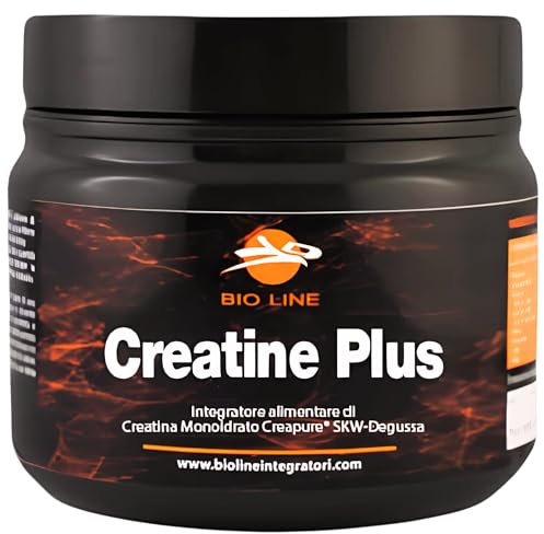 Creatine Plus Powder - Creatina Monoidrata Creapure® SKW-Degussa Pura 100% in Polvere (250 g) Integratore Alimentare di Qualità Senza Additivi e Dolcificanti, Integratori Alimentari Made in Italy