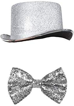 Marco Porta Silvester Outfit Zylinder Set (Silber)