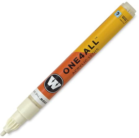 MOLOTOW ONE4ALL Acrylfarben-Marker, 2 mm, Naturweiß, je 1 Stück (127.235)