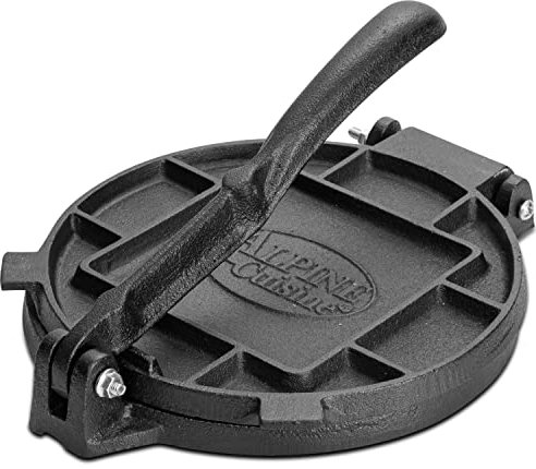 Alpine Cuisine CI-12518 Tortilla Press, Cast Iron, Multicolor