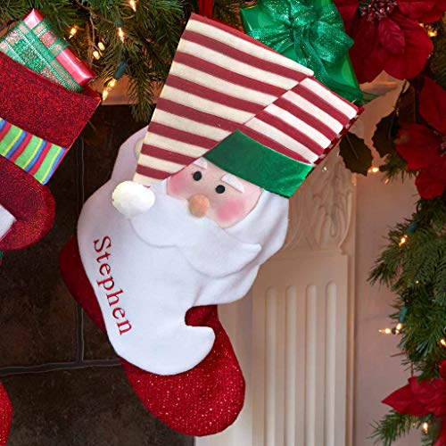 Personalized Decorative Christmas Stocking (Santa)