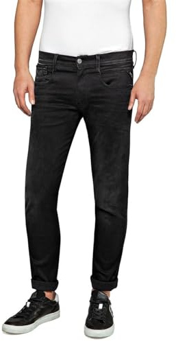 Replay Men's Anbass Slim Jeans, Black (Black 98), 36W 32L UK