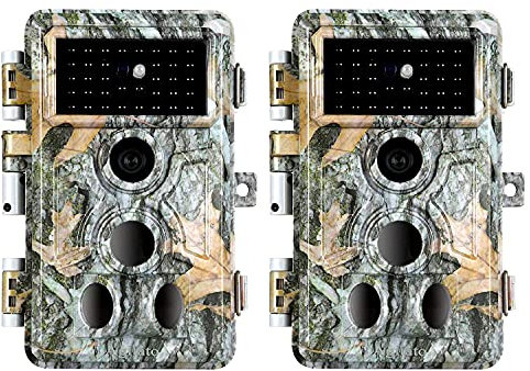 BLAZEVIDEO Wildkamera, 48MP 1296P wildkamera mit bewegungsmelder nachtsicht, IP66 Wasserdicht nachtsicht überwachungskamera, Infrared jagdkamera wildtierkamera für Gärtenfür Freilandforschung