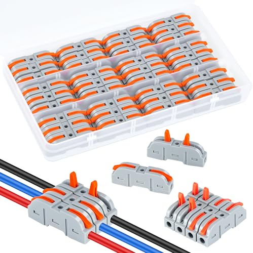 36 Pièces Connecteurs Électriques Rapides à Levier pour Domino Électrique et Cosses Électriques - Compatible avec Câbles 6mm², Goulottes et Raccords Étanches