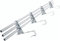 Komplettes SCHNEEFANGROHR Set 3,00 m Lang, Schneefang, 1, 2 oder 3 Rohre, 10 Farben für Dachsteine, Dachziegel und Biberschwanzziegel (3 Rohre / 4 Halterungen, RAL 9006 - Silber)