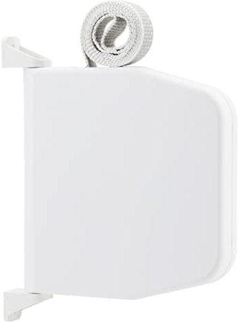 Mini enrouleur de ceinture pivotant avec sangle de 5 m Blanc