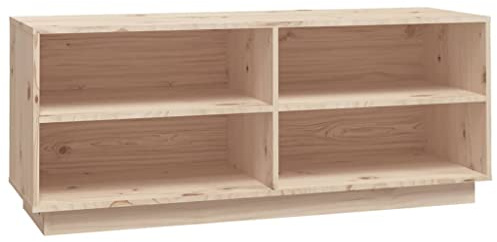 vidaXL Schuhschrank Schuhregal Schuhablage Schuhständer Schuhaufbewahrung Schuhtruhe Schuhorganizer Flurschrank 110x34x45cm Massivholz Kiefer