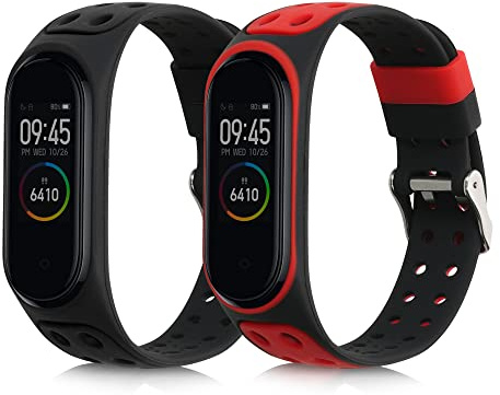 kwmobile 2x Uhrenarmband für Xiaomi Mi Band 4 / Mi Band 3 Armband - Fitnesstracker Band Set aus TPU Silikon - Ersatzarmband Smartwatch