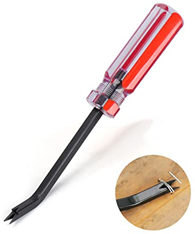 Staple Remover, Staple Puller, Upholstery Tools Staple Lifter, Double Prongs Design, Tack Puller Nail Puller for Removing Various Staples for Furniture, Floor, Wooden Case, Carton, Photo Frame, Carpet