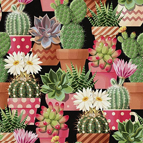 HEKO PANELS Tessuti Per Tappezzeria Al Metra Stoffa Rivestimenti Di Mobili Sedie Poltrone Divani Cuscini Pouf Impermeabile Cactus 3 Metri 155 x 300 cm