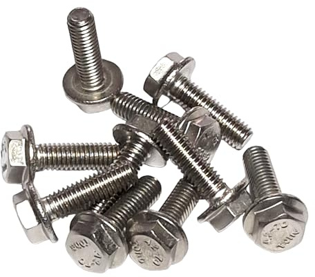M5 x 25mm Flanged Hex Bolts Fully Threaded A2 Stainless Steel - Secure Fastening Solution for Various Applications (Pack of 10)