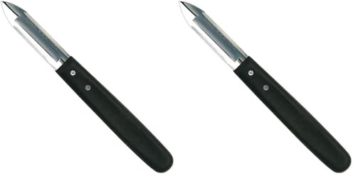 Nogent 3 Etoiles 01120B Eplucheur 1 Tranchant Expert 4 cm Noir (Lot de 2)
