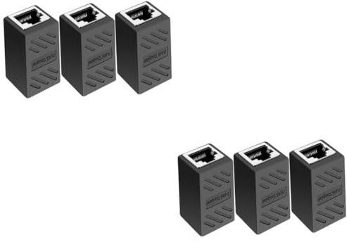 Mikikit 6stücke Ethernet Kupplungsadapter Weiblich Zu Weiblich Cate Kompatibel Für Einfache Verbindung Und Verlängerung Von Netzwerkkabeln Für Zuhause Und Büro