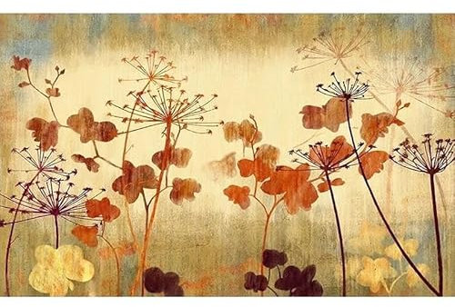 XINRUYI 3D-Tapete Fototapete Wandgemälde Tapete handgemalte retro rote Blumen Wohnzimmer Schlafzimmer TV-Hintergrund Wandtattoos