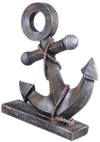 Alipis Ornamento Ancora in Resina Retro Decorazione Da Tavolo Leggera e Stabile Stile Nordico Per Casa Bar e Ristorante