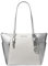 Michael Kors Charlotte Große Tragetasche mit Reißverschluss oben, silber, Large