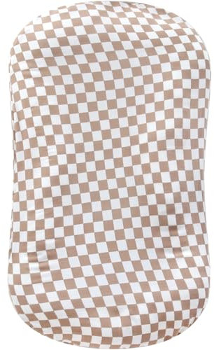 LifeTree 1 Pack Muslin Baby Lounger Cover - 70% Bamboo and 30% Cotton Muslin Cover for Baby Lounger 31.8x20 Inches, Removable, Breathable and Soft for Newborn Unisex