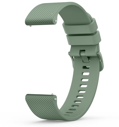 Vancle Garmin Armband 20mm für Garmin Venu Sq 2 Music Armband,Silikon Sport Ersatzarmbänder für Garmin Venu/Venu Sq/Venu 2 Plus(Grün)
