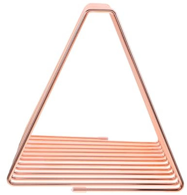 ANDRESLAD Triangulärer Draht-magazinständer Aus Metall Verstellbar Dekorativer Aktenordner Für Schallplatten Und Bücher Faltbarer Desktop-Organizer Roségold Fächer