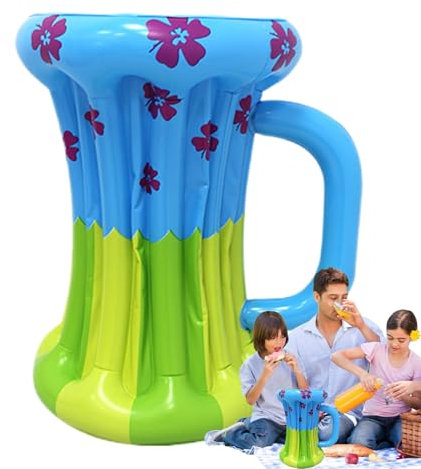 Glacière Gonflable - Chope à Bière Isotherme Gonflable pour Oktoberfest et Fête de la Bière,Conteneurs Flottants en PVC pour Décorations de Fête Tropicale en Extérieur, Pique-Nique et Apéritifs