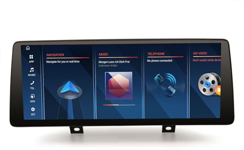 12.3 Zoll Qualcomm 8GB RAM+128GB ROM Android 14 Autoradio Bluetooth GPS Navi für BMW 1er F20 F21 2er F22 F23 NBT System Unterstützt OEM iDrive CarPlay Android Auto WiFi 4G DAB+ USB DSP TPMS Canbus