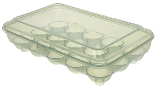 Operitacx Portauovo Frigorifero in Plastico con Coperchio, 15 Posti, Conservazione Salvaspazio per Uova