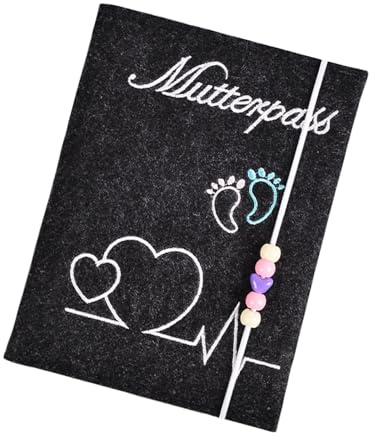 Thick Felt Pregnancy Certificate Case Comes Check Images Organiser Pocket for Hospital and Insurance Document German Maternity Passport Holder